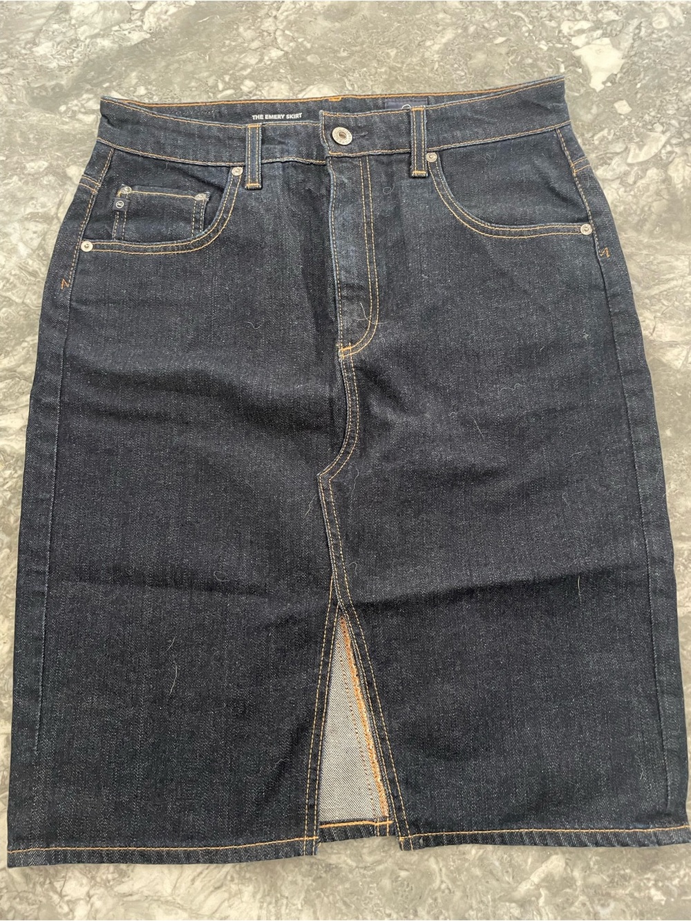 Ag Denim Pencil The Emery Skirt 31